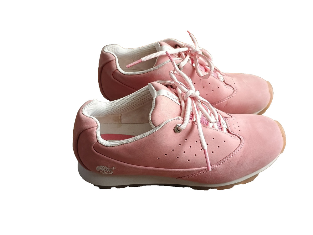 Vtg Y2K Timberland Euro Dub Lace Up Tie Loafer Sneaker 6.5 Bubblegum Pink 19387